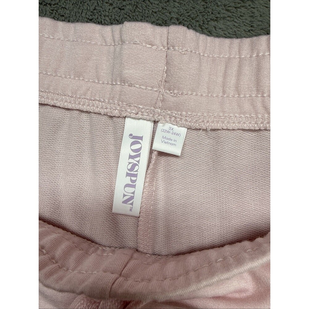 Joyspun Women’s Pink Lounge Sleep Shorts Drawstring Pockets 3X (22W-24W) - Picture 4 of 11